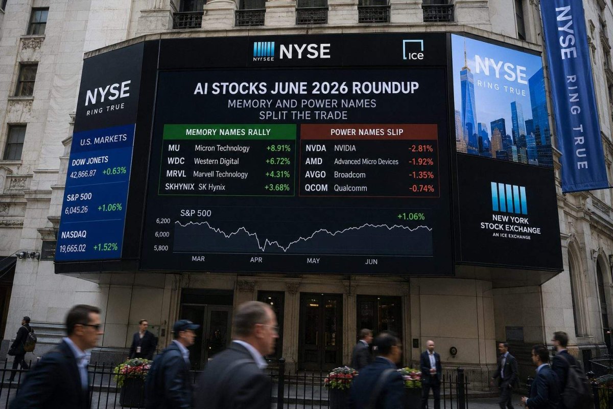 AI Stock Divergence in June: Memory and Power Plays Diverge