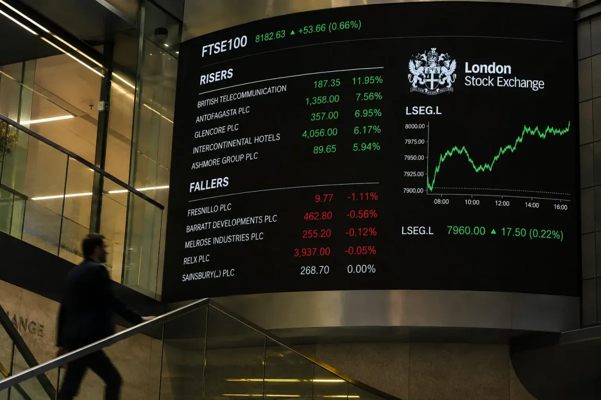 London Stocks Edge Higher Amid Mixed UK Economic Signals
