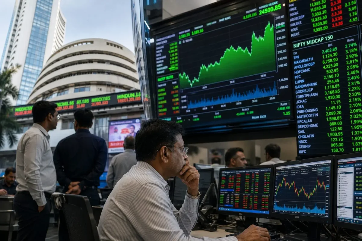 Mid-Cap Surge Drives Nifty Past 24,200 as Fund Flows Hit ₹6,090 Crore