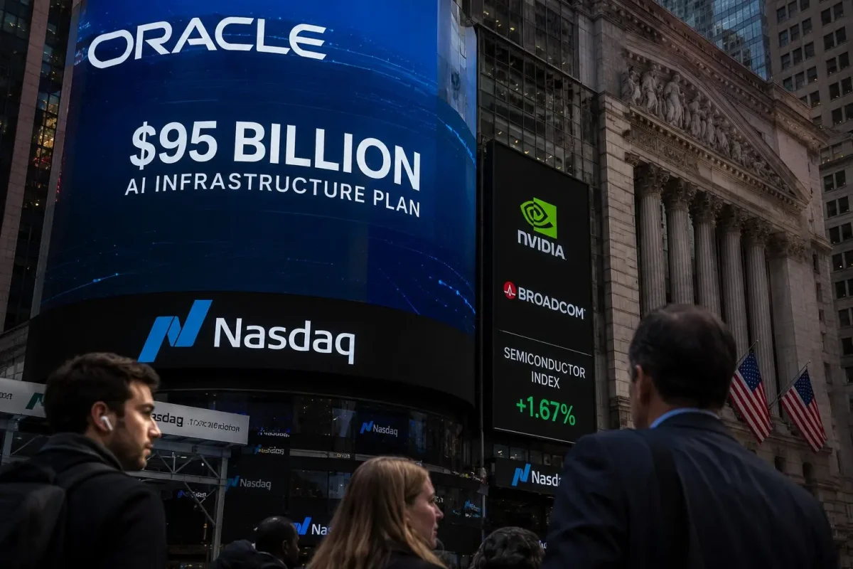 Oracle's $95 Billion Capex Plan Sparks AI Funding Anxiety, Semis Slide