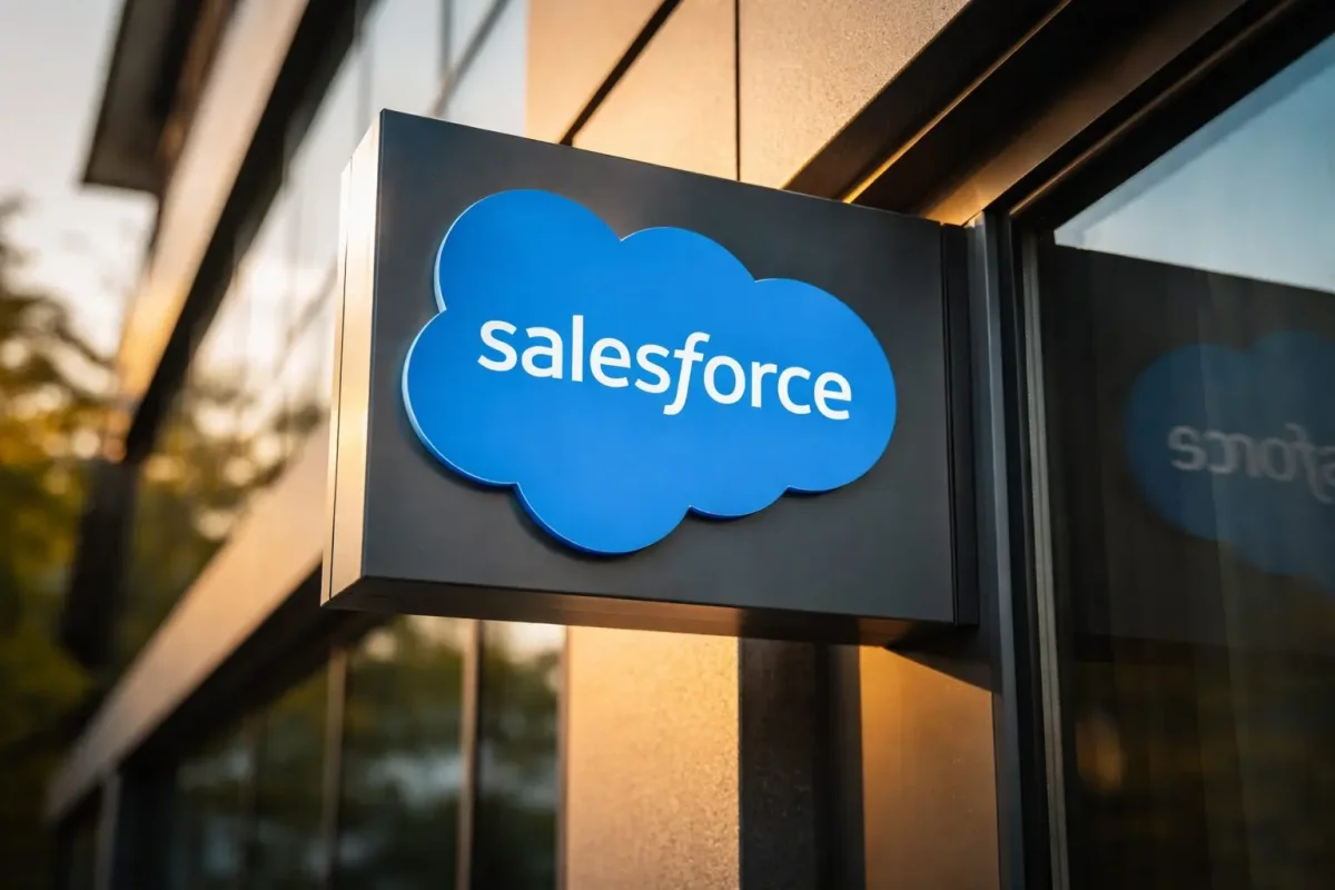 Salesforce Shares Dip Amid Sector Gains, Focus Turns to AI Strategy