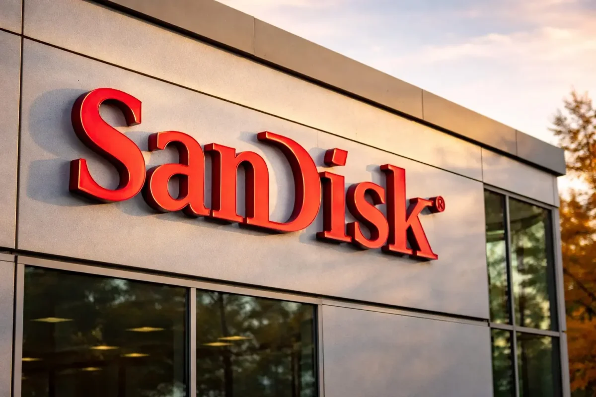 Sandisk Gains Bloomberg 500 Inclusion Amid Volatile Trading
