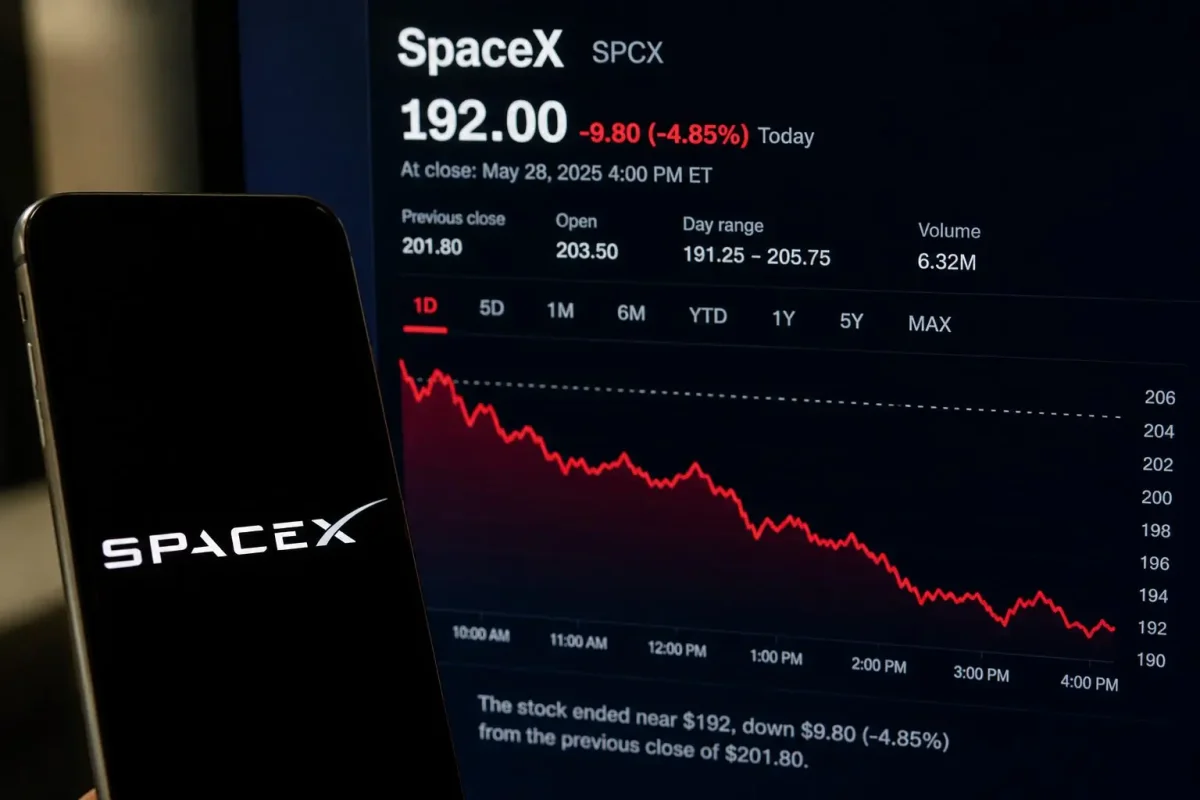 SpaceX Drops 5% in First Full-Session Loss Since IPO