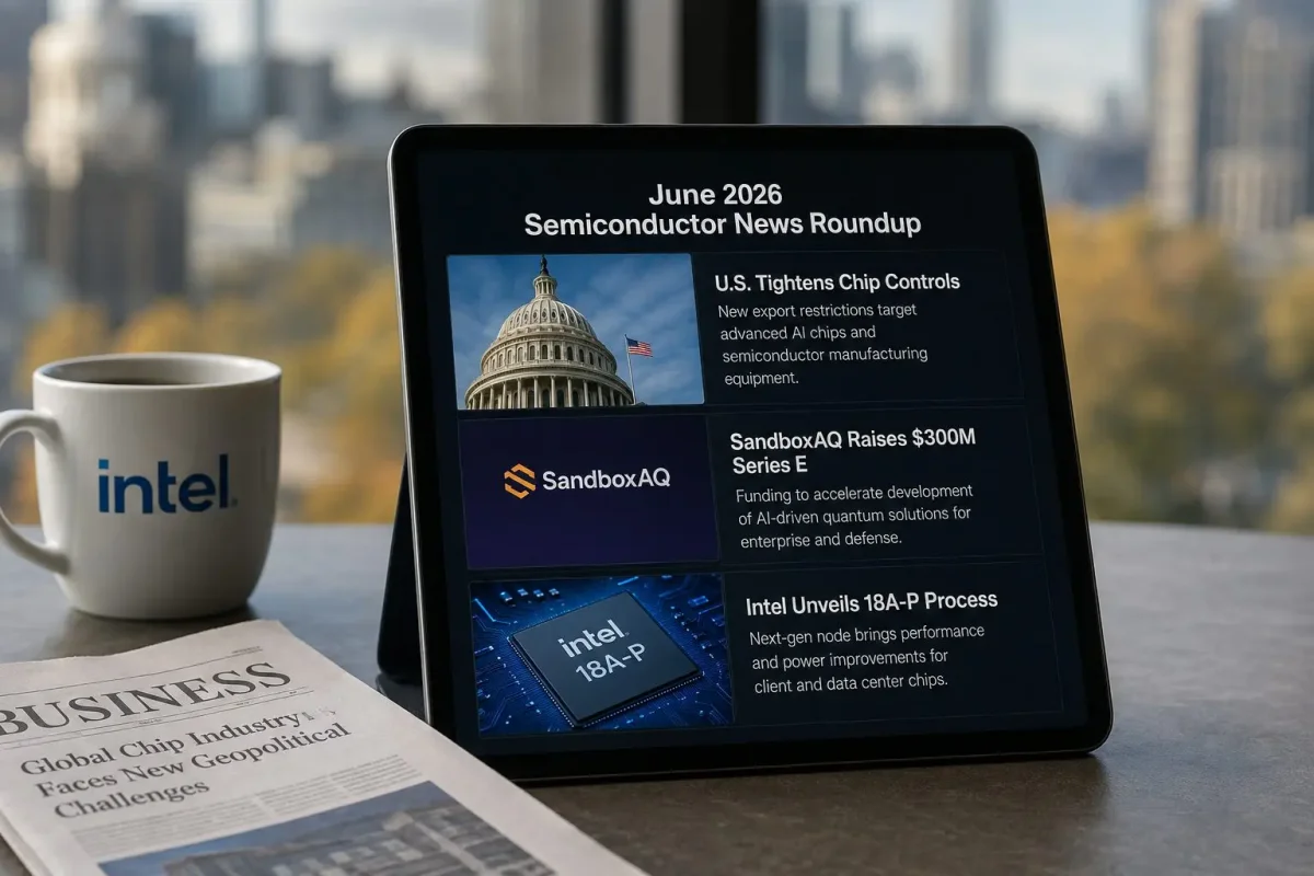 US Chip Policy Tightens as SandboxAQ Gets $500M, Intel 18A-P Enters Risk Production