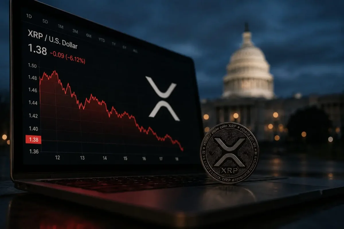 XRP Retreats to $1.38 Amid Broad Crypto Selloff Despite ETF Inflows