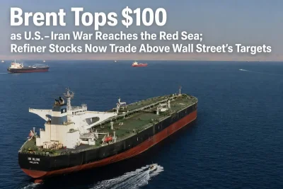 Brent Crude Dips on China-Led Peace Efforts, Refiners Hit Record Margins