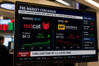 China's Dual-Use Export Ban Hits Red Cat Holdings; MP Materials Rises on Limited Exposure