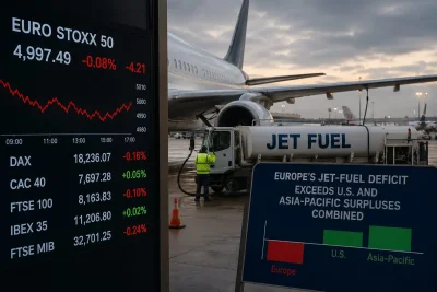 European Jet Fuel Crisis Deepens as Stocks Dip