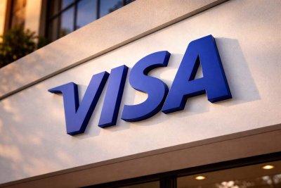 Visa Gains on $100M Small Business Initiative; Focus Shifts to Economic Data